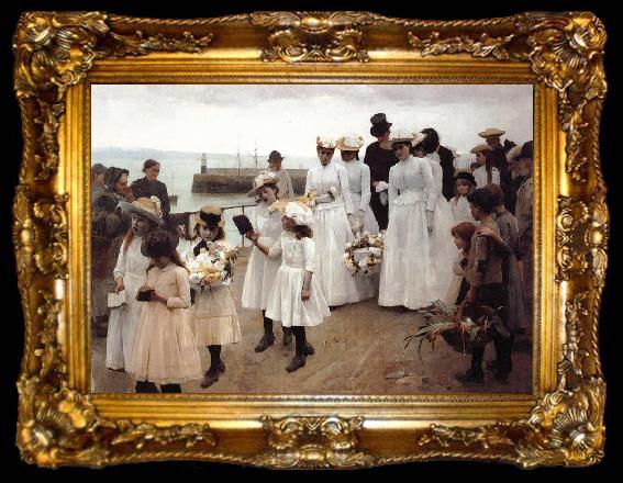 framed  Frank Bramley For of Such is the Kingdom of Heaven, ta009-2
